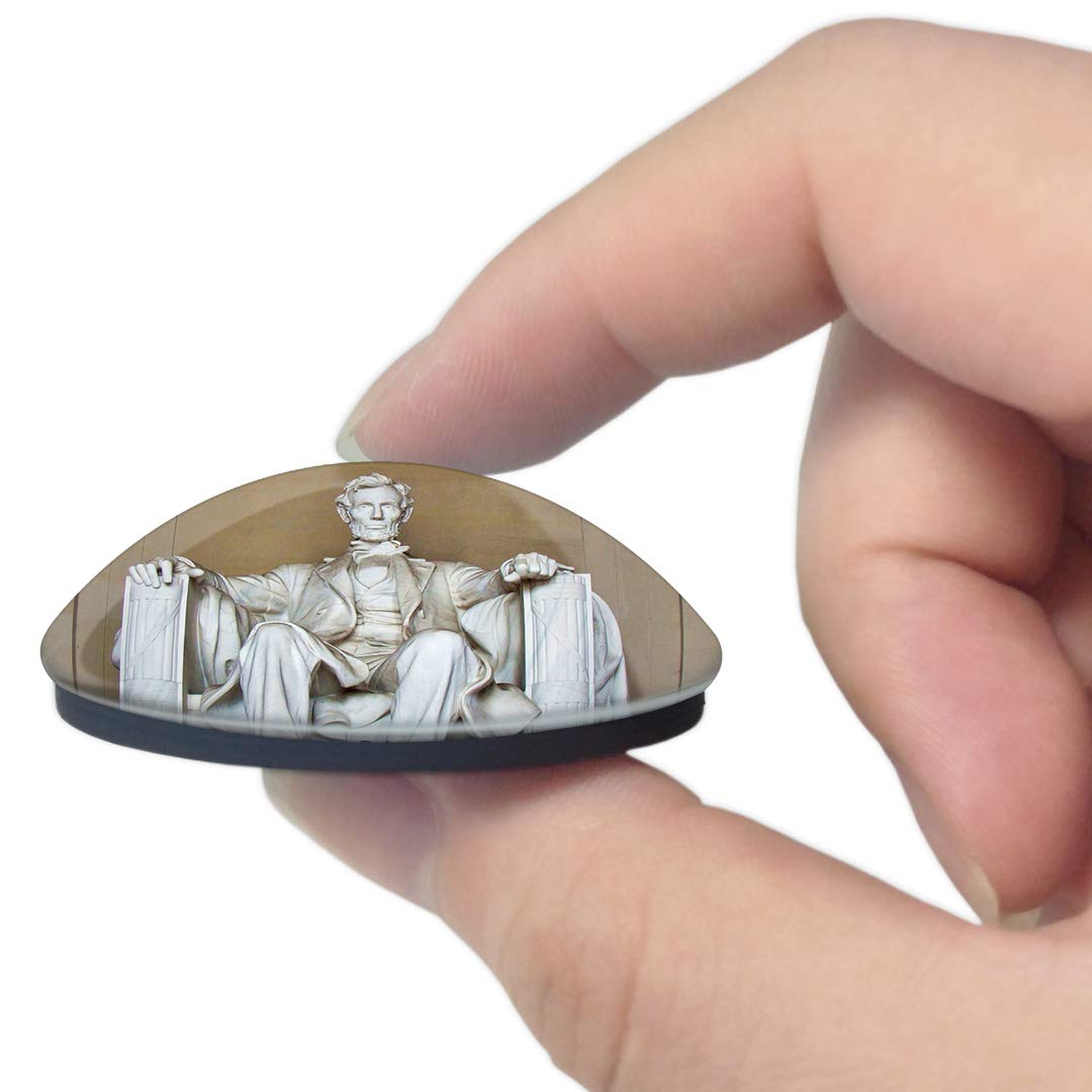 USA Lincoln Memorial 3D Fridge Magnet - Washington DC Souvenir, Crystal Glass Whiteboard Magnet for Refrigerator, Office & Home Decor - Perfect for Gifts, Travel Memories & Kitchen Organization