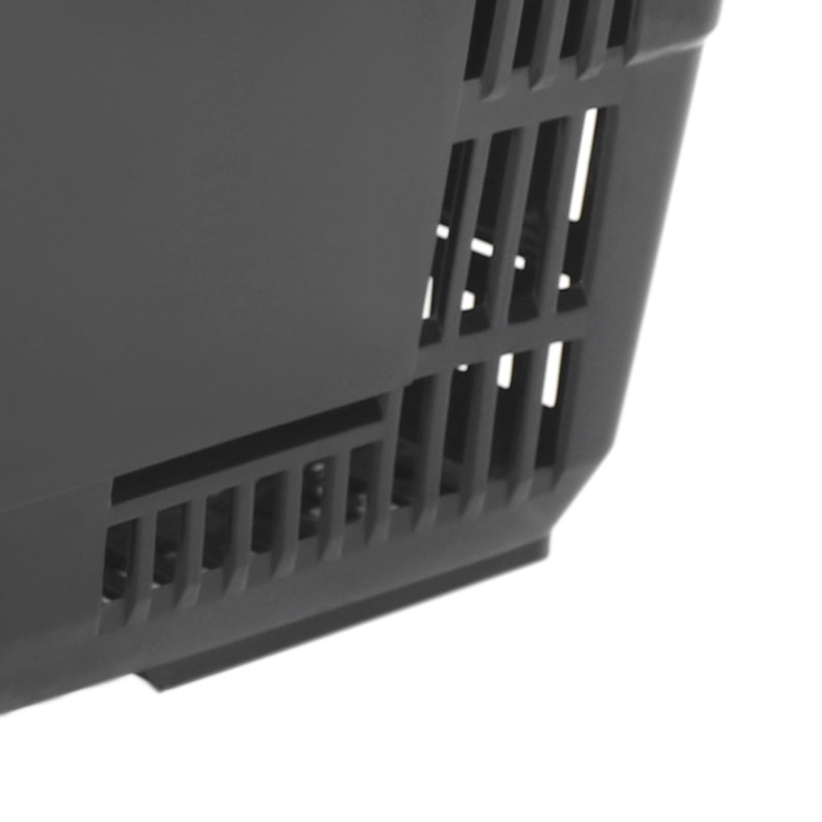 12PCS Collapsible Plastic Shopping Baskets with Handles - 28L Durable Black Storage Baskets for Supermarket, Grocery Store & Retail - Perfect for Shopping, Organizing & Display (Home, Office, Warehouse Use)