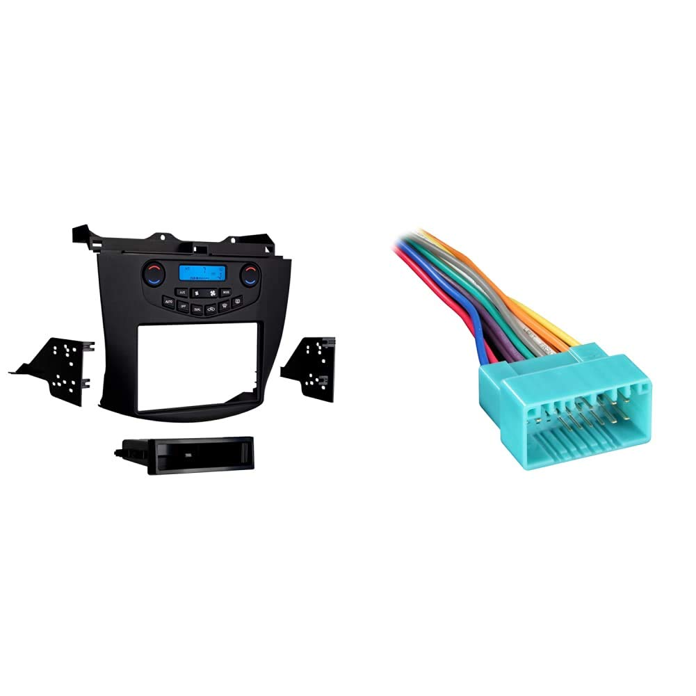 Metra 99-7803G & 70-1721 Grey PVC Car Stereo Installation Kit with Wiring Harness - Compatible with 2003-2007 Honda Accord & 1998-2013 Acura/Suzuki/Honda Vehicles - Perfect for DIY Car Audio Upgrades & Aftermarket Radio Installations