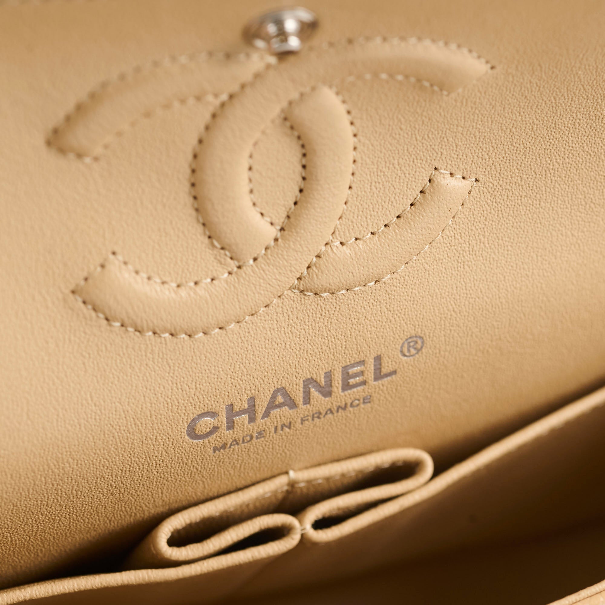 Chanel Small Caviar Double Classic Flap Bag Beige Clair - Luxury Designer Handbag for Women, Perfect for Parties, Dating & Special Occasions