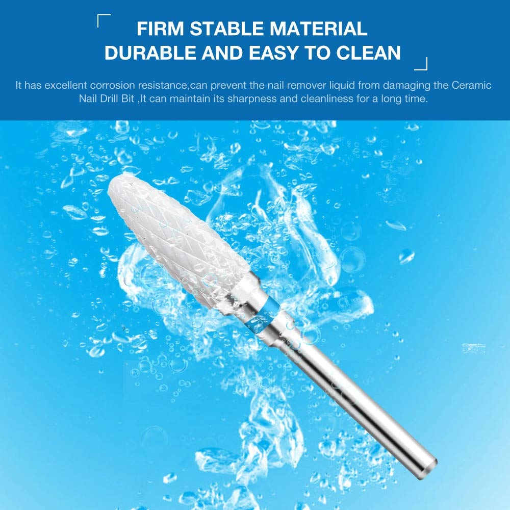 Professional Ceramic Carbide Nail Drill Bits - High Speed Rotary Burr Milling Cutters for Electric Nail Drill Machine | Perfect for Manicure, Pedicure & Nail Art Salon Tools | At-Home & Professional Nail Care Use