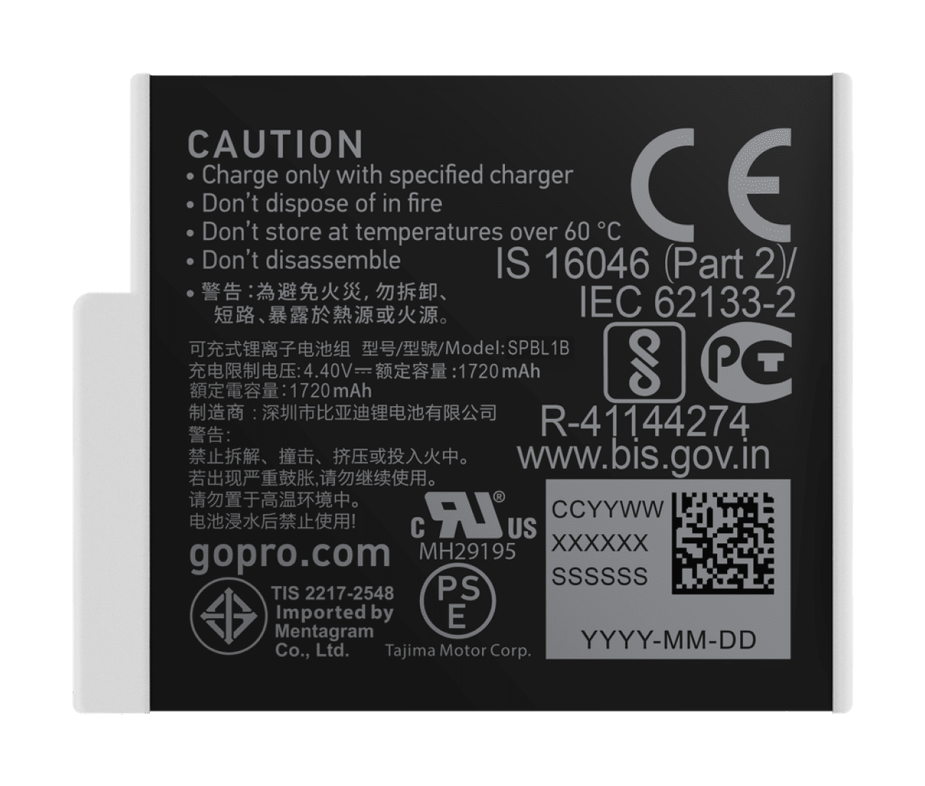 GoPro Enduro Rechargeable Battery for HERO 9 & 10 Black - Long Lasting Performance for Action Cameras - Perfect for Outdoor Adventures, Vlogging & Extreme Sports