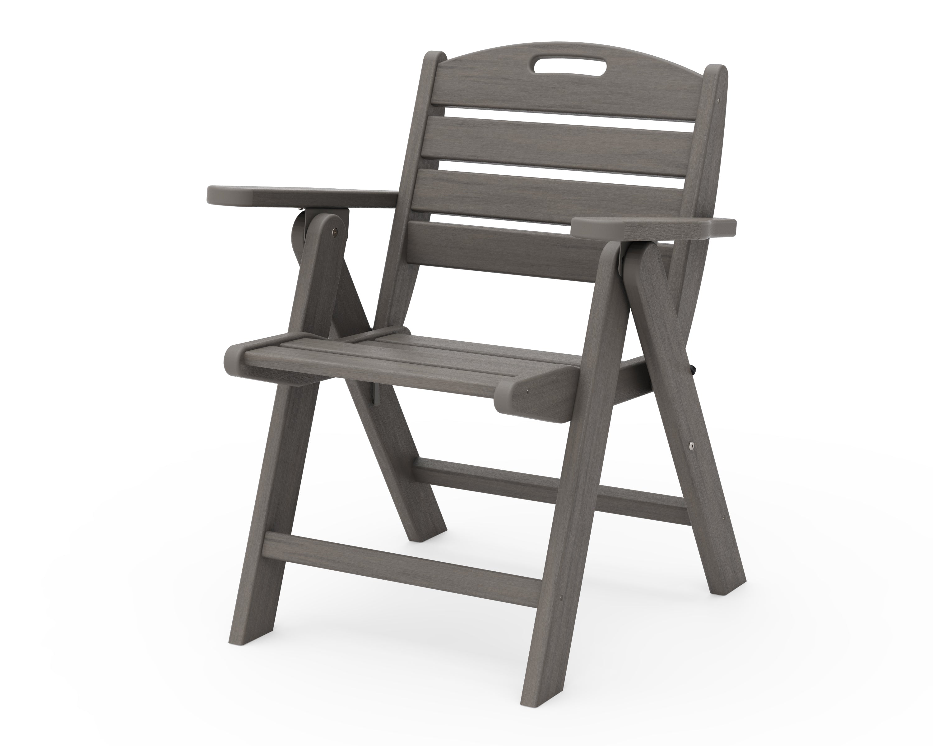 POLYWOOD Nautical Folding Lowback Adirondack Chair - Outdoor Patio, Beach, Poolside & Deck Furniture for Relaxing