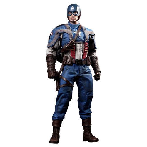 Hot Toys Captain America The First Avenger 1/6 Scale Collectible Action Figure - Movie Masterpiece Series - Perfect for Marvel Fans & Collectors Display