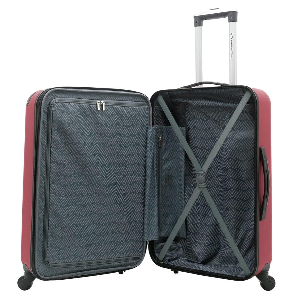 Travelers Club Chicago Expandable Hardside Spinner Luggage Set - 5-Piece Apple Butter Color | Perfect for Business Trips, Family Vacations & Air Travel