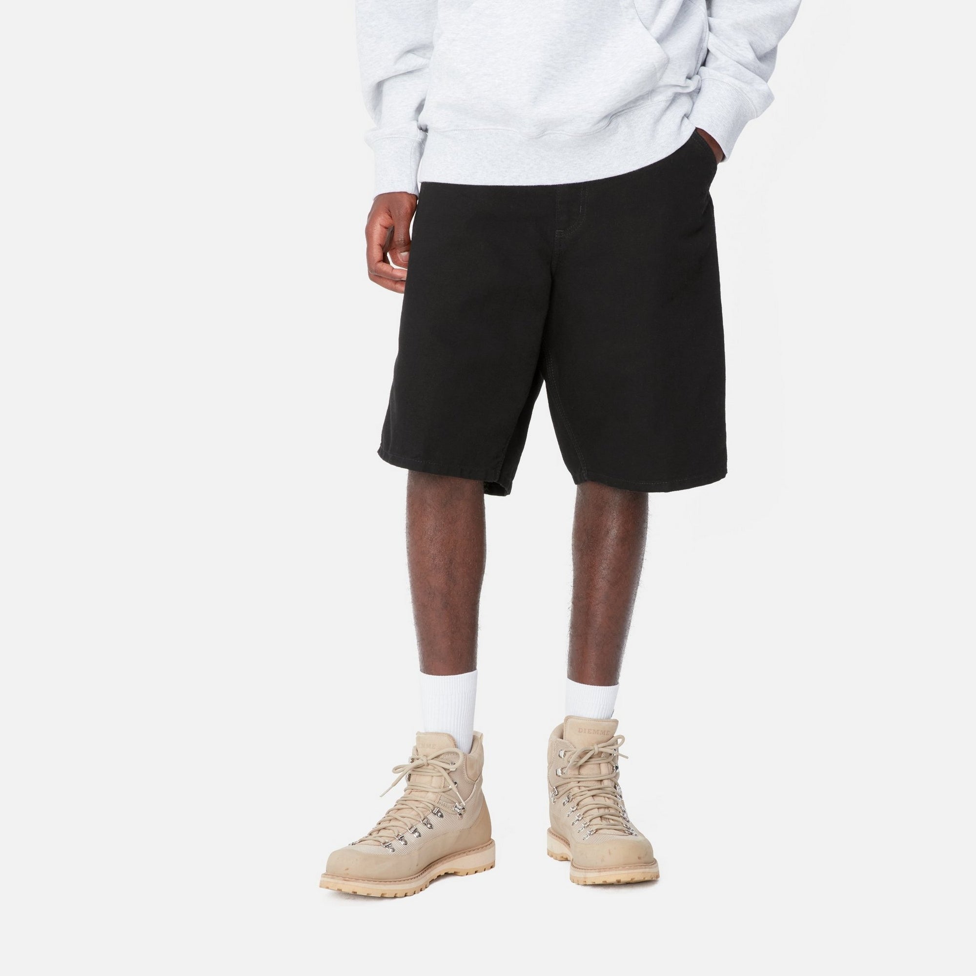 Single Knee Shorts for Men - Black Ripped Denim Shorts | Casual Streetwear & Summer Outfits