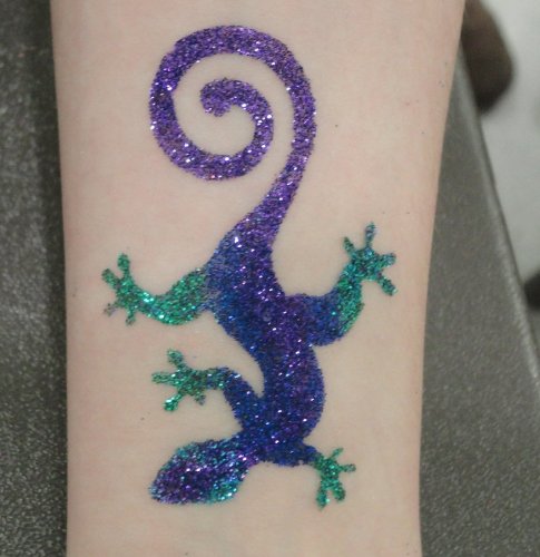 Glitter Tattoo Pro Kit with Rainbow Squeeze Bottles Set - Professional Temporary Body Art for Parties, Festivals, and Events