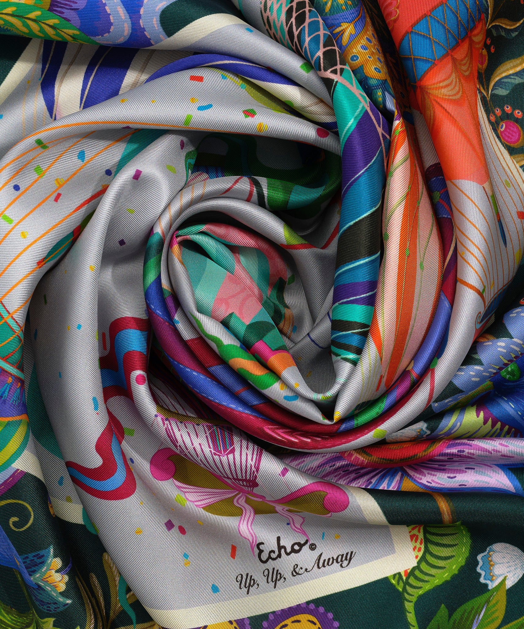 Up Up And Away 35 Silk Square Scarf - Premium Fashion Accessory for Women, Elegant Gift for Her | Perfect for Office, Parties & Travel