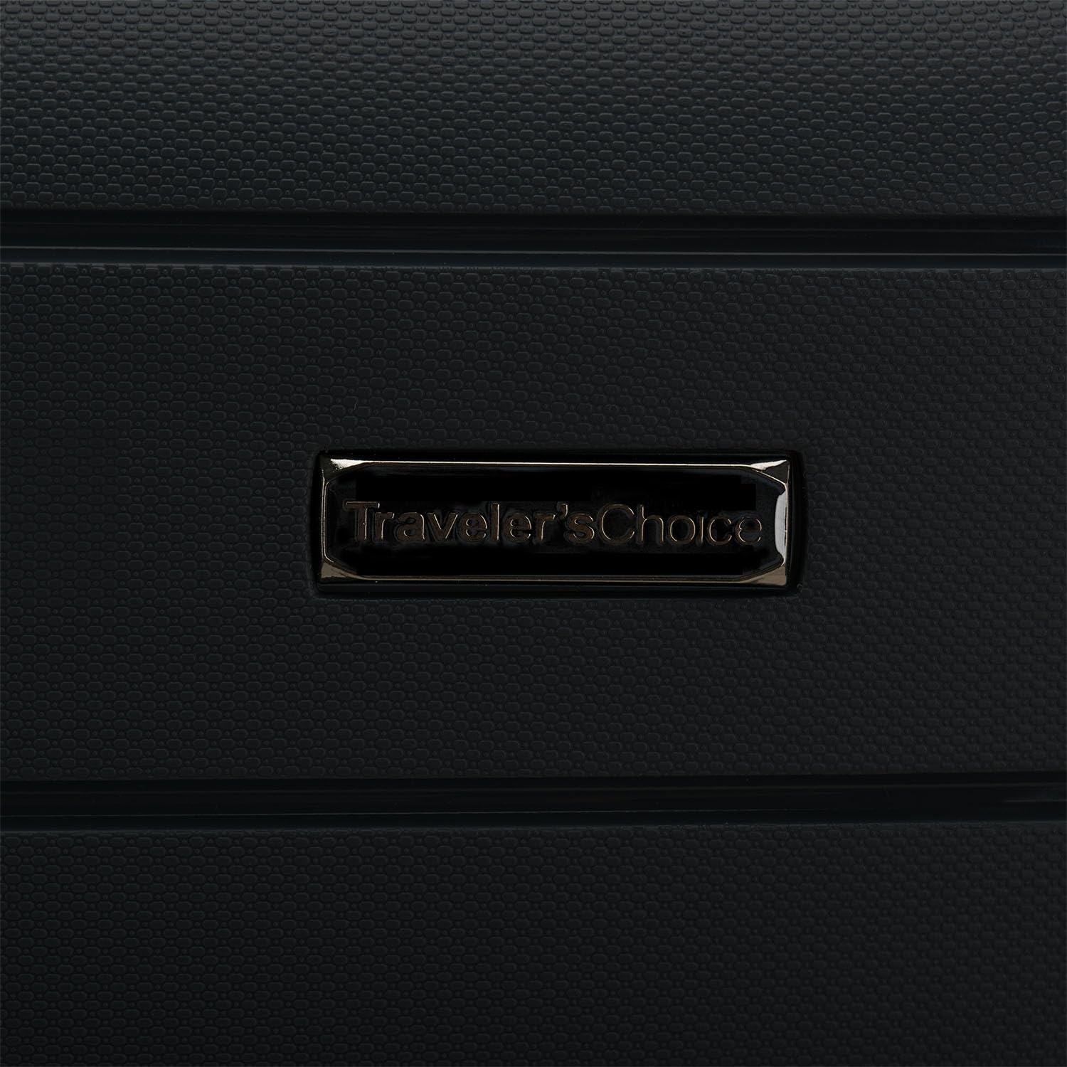 Traveler's Choice Pagosa Durable Expandable Hardshell Spinner Suitcase - Black Check-in Luggage for Air Travel & Business Trips