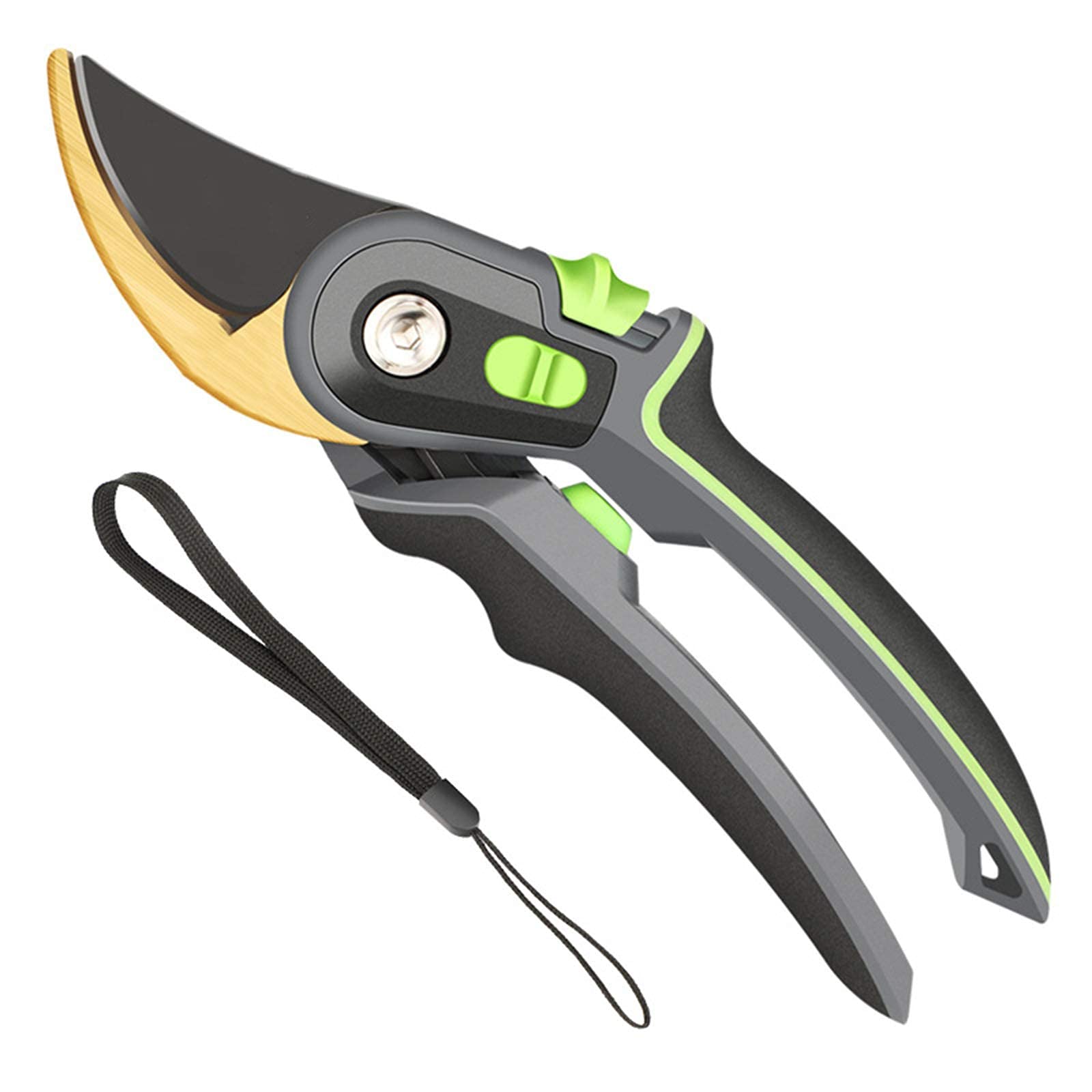 Premium Garden Shears & Pruning Scissors - Heavy Duty Branch Trimmer for Fruit Trees, Flowers & Gardening - Ergonomic Grey Pruning Shears - Perfect for Landscaping, Vineyard Care & Home Garden Maintenance