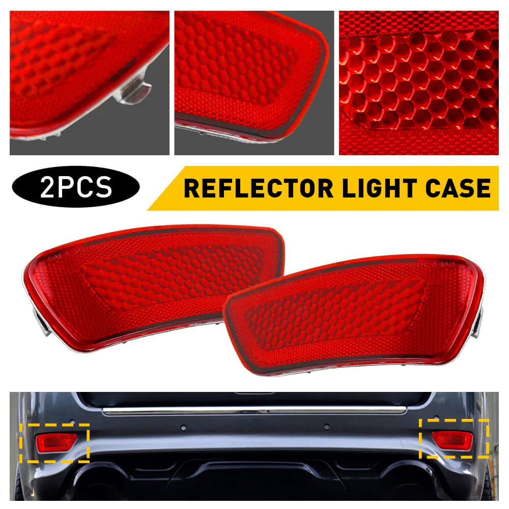 Jeep Dodge Rear Bumper Reflector Set - Left & Right Side Compatible with 2011-2018 Models | Enhanced Night Visibility & Safety for Off-Road Adventures