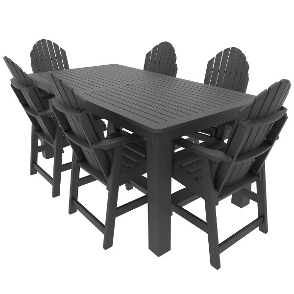 Muskoka 7-Piece Counter Bistro Dining Set - Patio Bar Height Table & Stools for Outdoor Entertaining & Small Space Dining