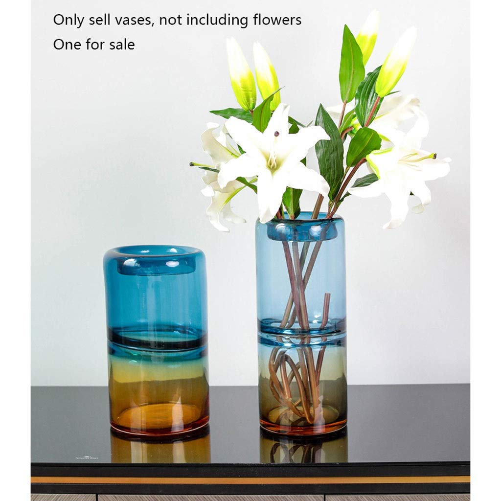 Elegant Glass Vase - Creative Transparent Flower Vase for Home Decor | Perfect for Living Room, Dining Room, Bedroom, Kitchen & Outdoor | Fireplace Centerpiece & Floral Arrangement Decor