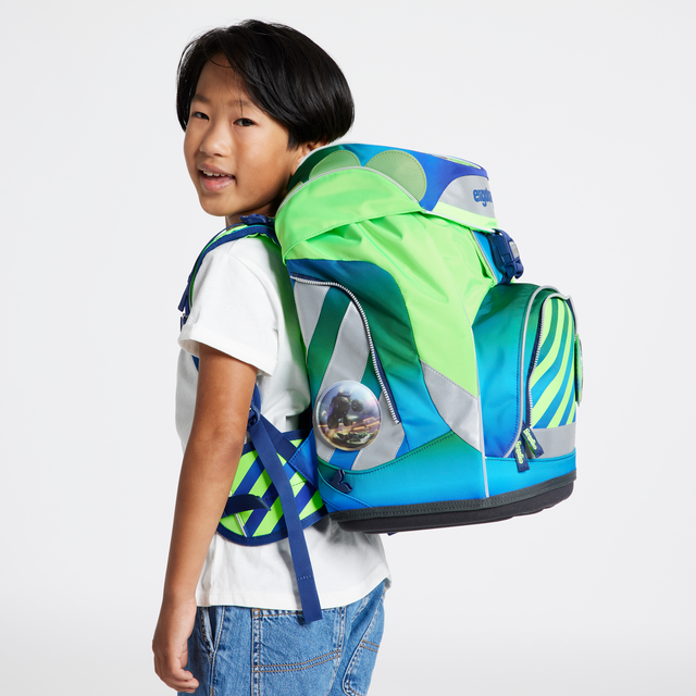 Ergobag 6-Piece School Backpack Set - TruckBear NEO Edition | Durable Kids Backpack for School, Travel & Daily Use
