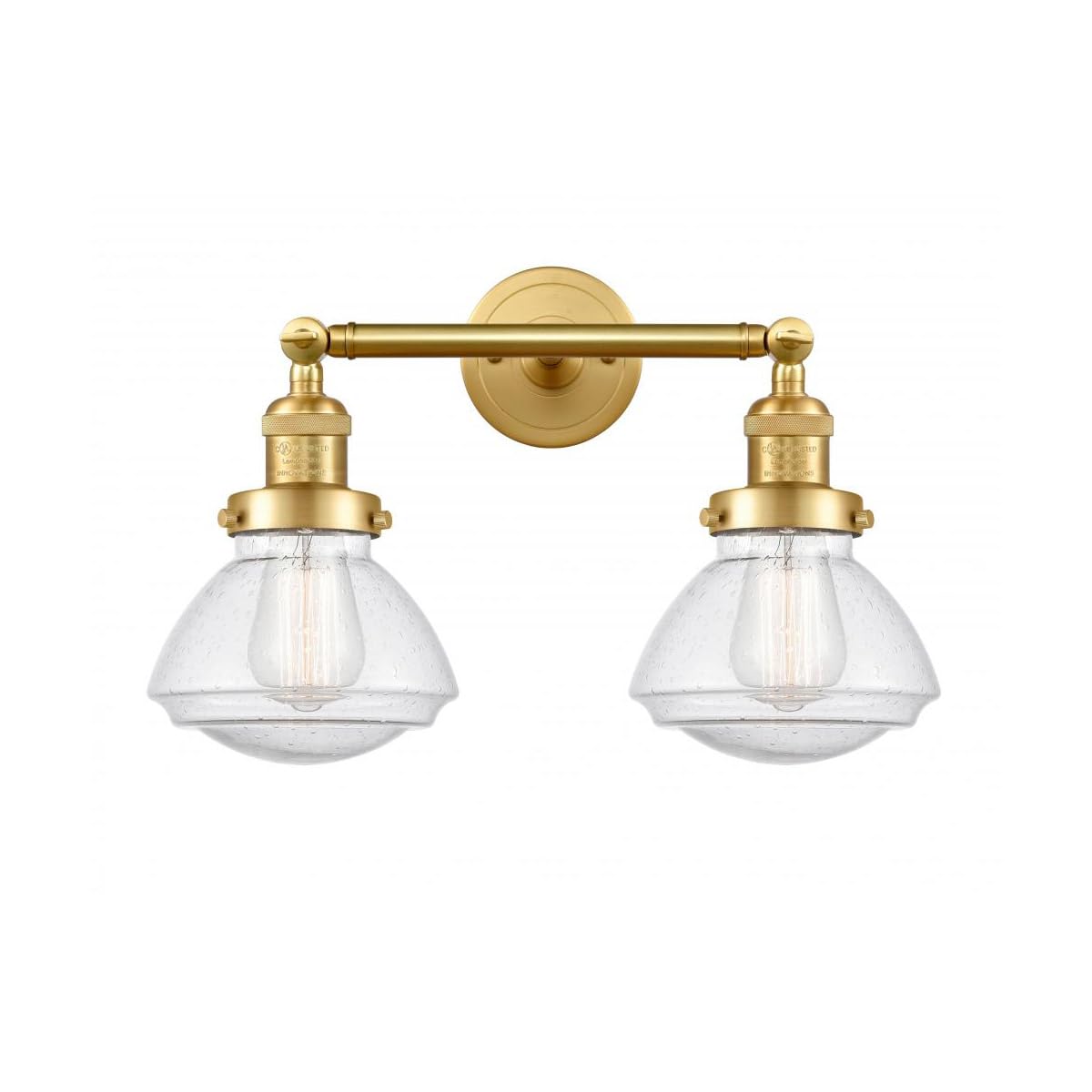 208-SG-G324 Olean 2 Light Bathroom Vanity Light Fixture - Perfect for Bathroom Mirror Lighting and Makeup Area Illumination