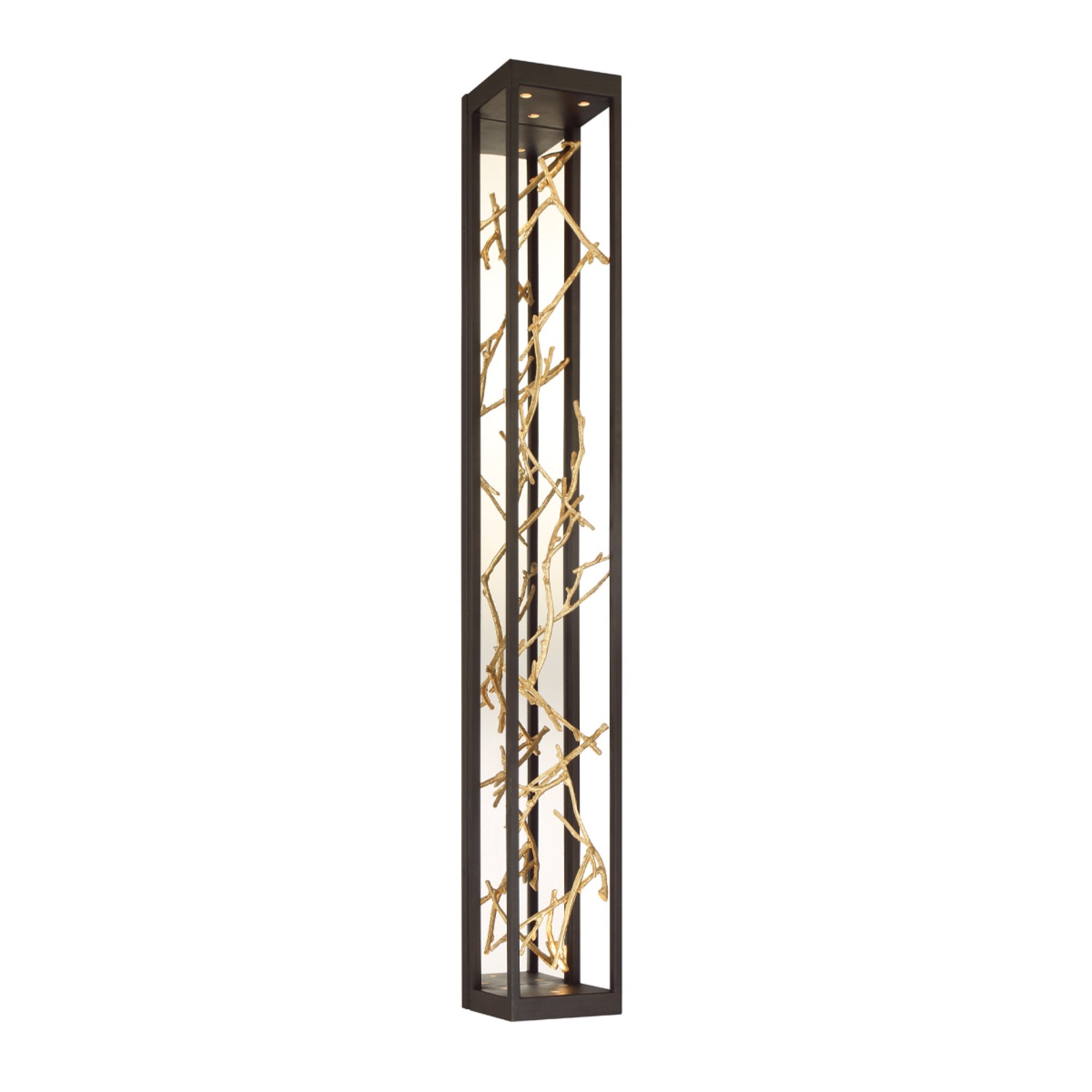 Aerie 48 LED Outdoor Wall Sconce with Gold & Black Finish - Energy Efficient Lighting for Porch, Patio, Garden, and Exterior Home Decor