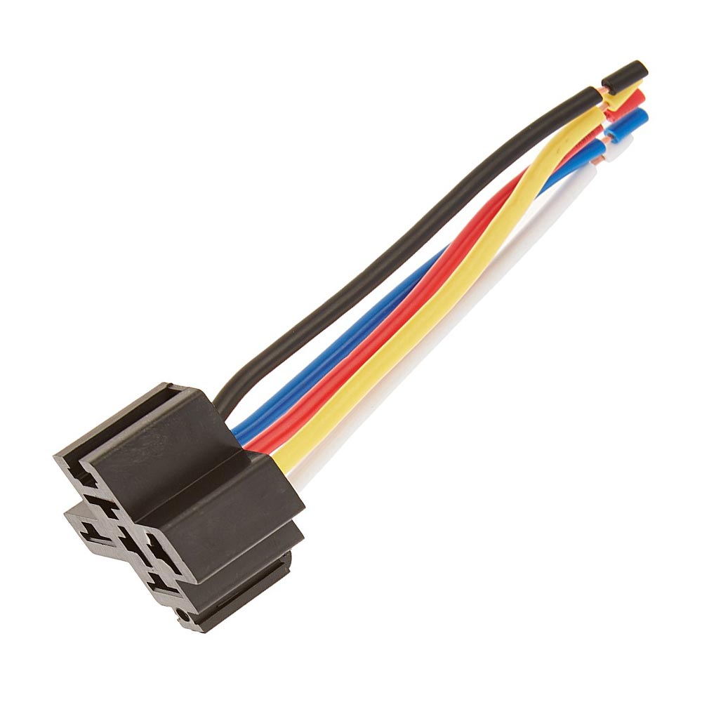 Absolute SRS105 5 Pin 12VDC Automotive Relay Socket - Interlocking Style for Car Electrical Systems, DIY Projects & Industrial Applications