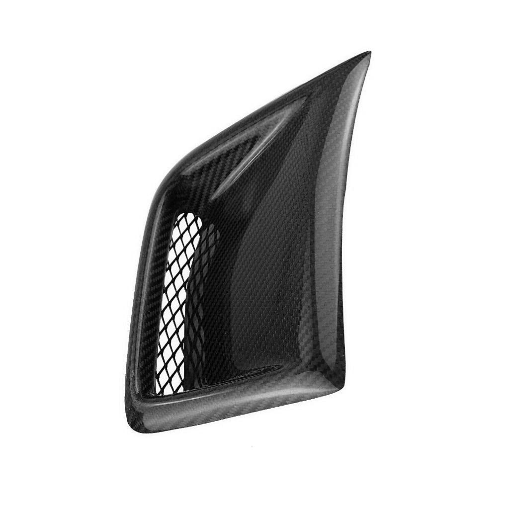 Exclusive Real Carbon Fiber Front Bumper Side Air Vents for 2008-2014 Subaru WRX STI - 2 Piece Set - FLC-2715-RCF - Enhance Performance & Style for Track or Street Racing