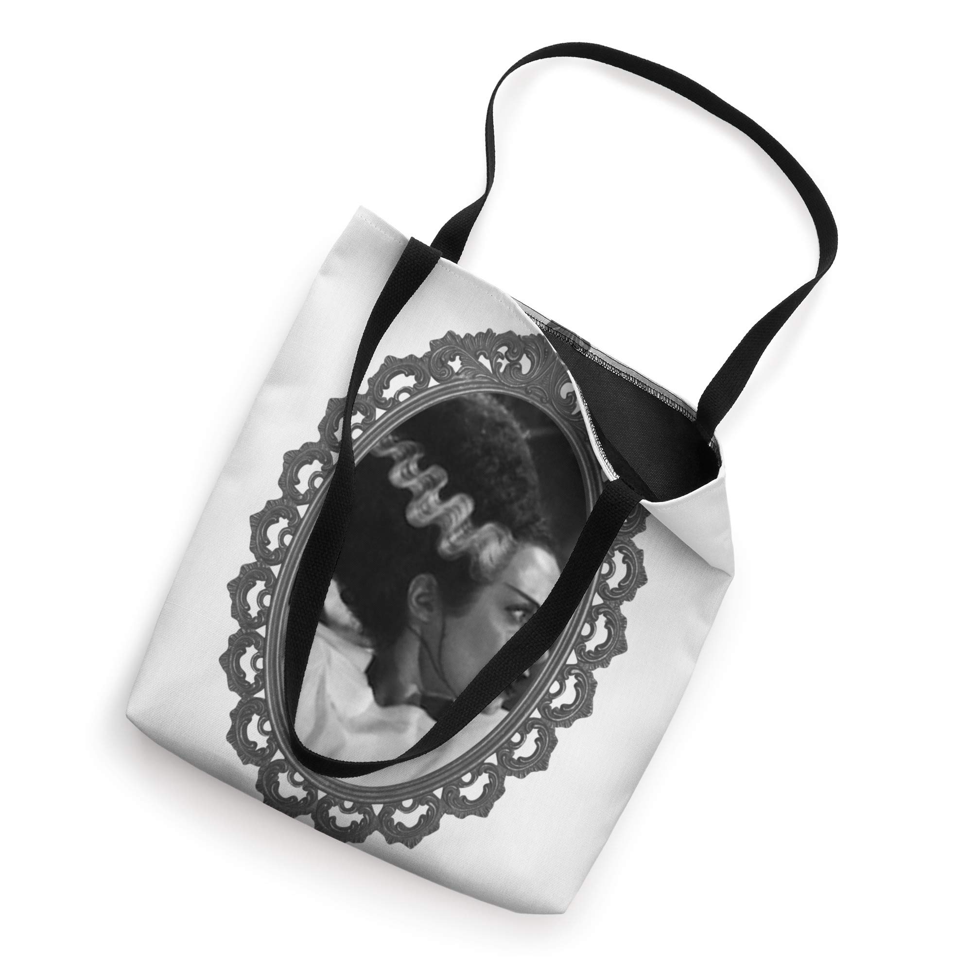 Monster Bride Cameo Tote Bag - Gothic Horror Themed Shoulder Bag for Women | Perfect for Halloween, Cosplay & Alternative Fashion