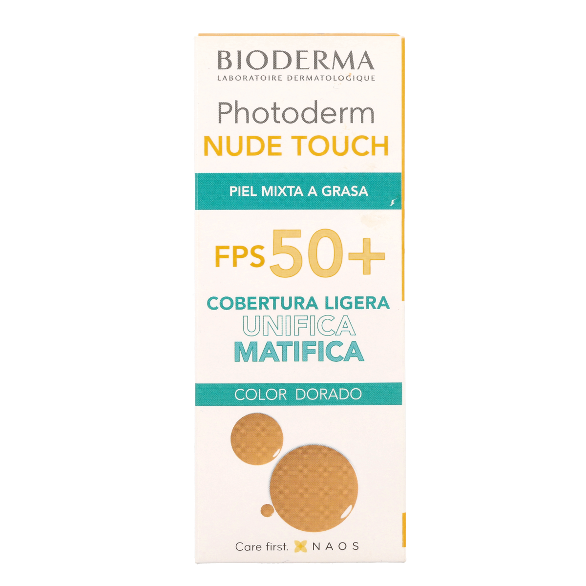 Photoderm NUDE Touch SPF 50+ Golden Tone Sunscreen - Lightweight Daily Face Sun Protection for Sensitive Skin | Perfect for Beach, Outdoor Activities & Makeup Base