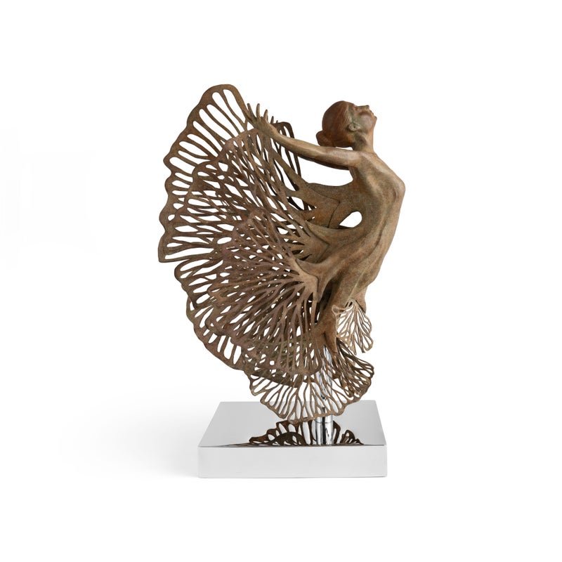 Gingko Fairy Tabletop Sculpture - Handmade Resin Art Figurine for Home Decor, Office Desk, and Gift Giving | Perfect for Zen Gardens, Bookshelves, and Meditation Spaces