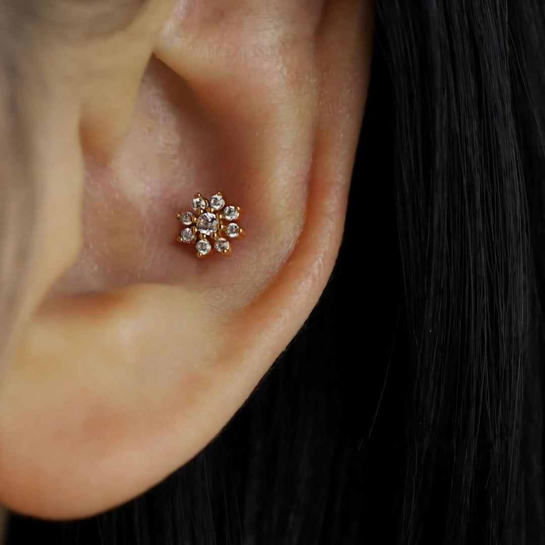 20G Cartilage Lizard Helix Conch Earrings - Hypoallergenic Stainless Steel Body Jewelry for Women | Perfect for Cartilage, Helix, Conch Piercings | Trendy Gift for Piercing Lovers
