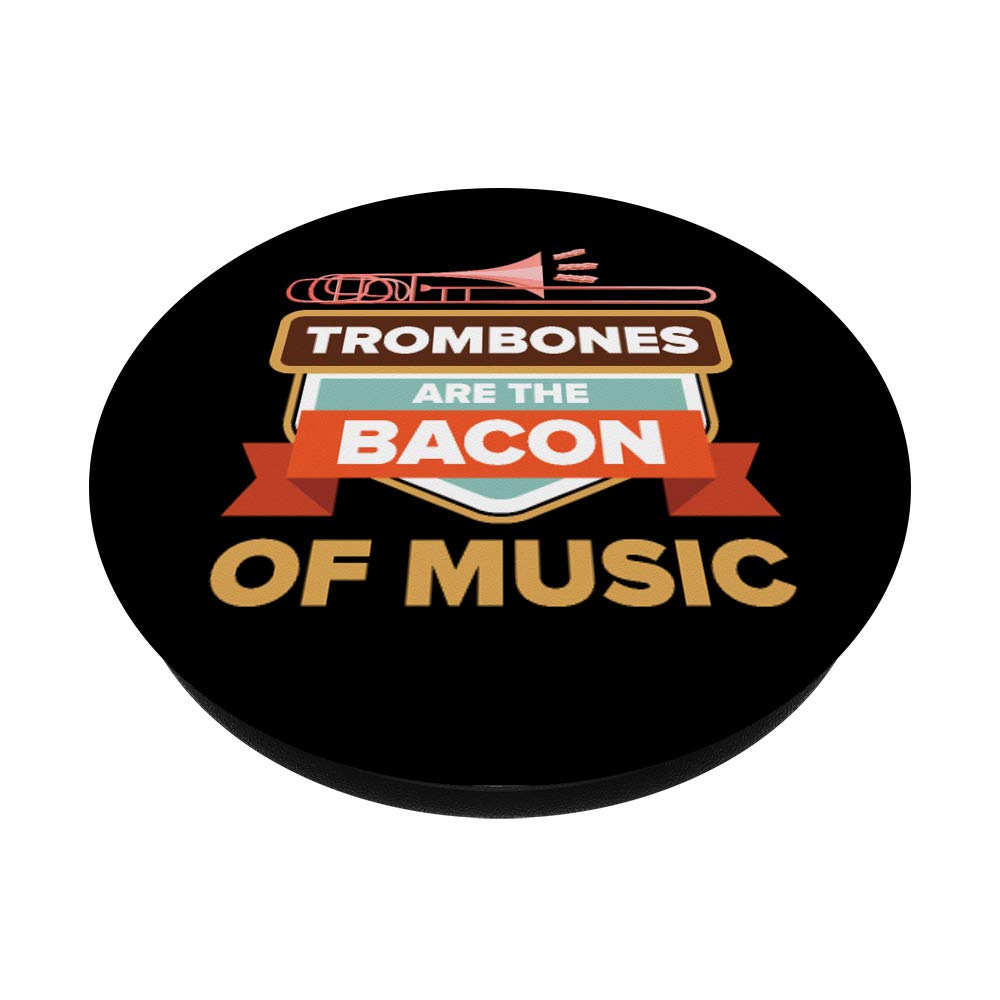 Funny Trombone Player Gift - Music Lover Accessories - PopSockets Phone Grip & Stand for iPhone, Samsung & Tablets - Perfect for Musicians, Band Members & Music Enthusiasts