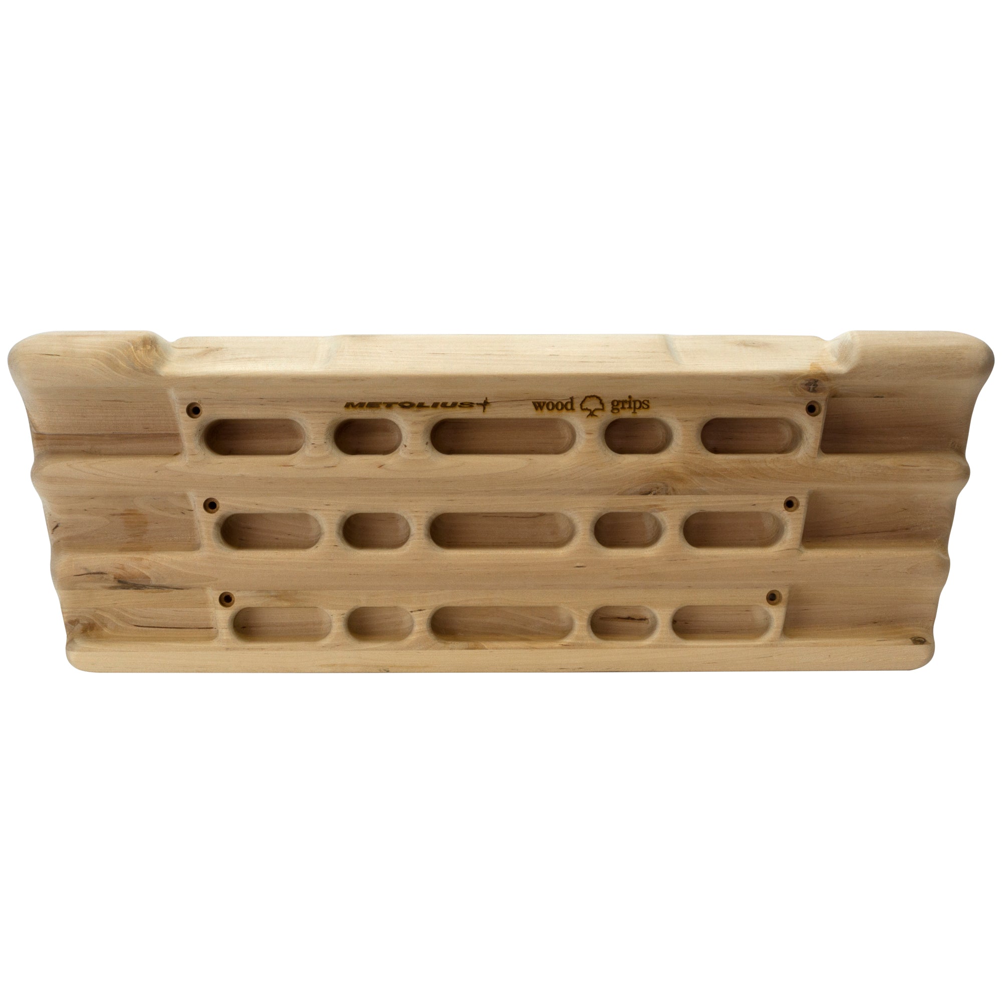 Metolius Wood Grips II Deluxe Hangboard - Professional Fingerboard for Rock Climbing Training, Strength Building & Grip Improvement | Perfect for Home Gym, Climbing Wall & CrossFit Workouts