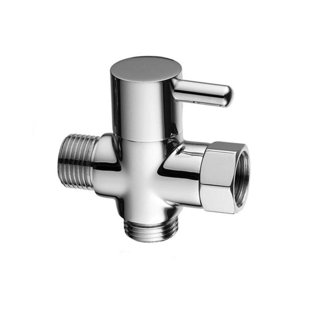 3-Way Shower Diverter Valve - Brass Shower Connector Splitter with Anti-Leak Design for Bathroom, Spa & RV Use - Perfect for Multiple Shower Heads or Handheld Sprayers