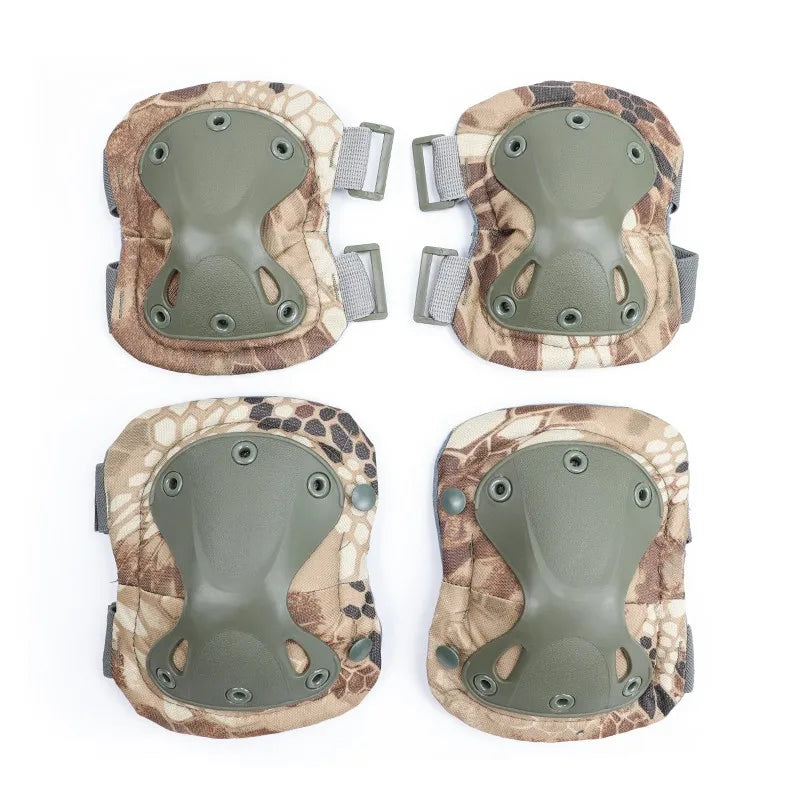 Unisex Tactical Knee and Elbow Pads Set - Camouflage Protective Gear for Hunting, Skating, Paintball & Extreme Sports - Durable Outdoor Armor for Men & Women