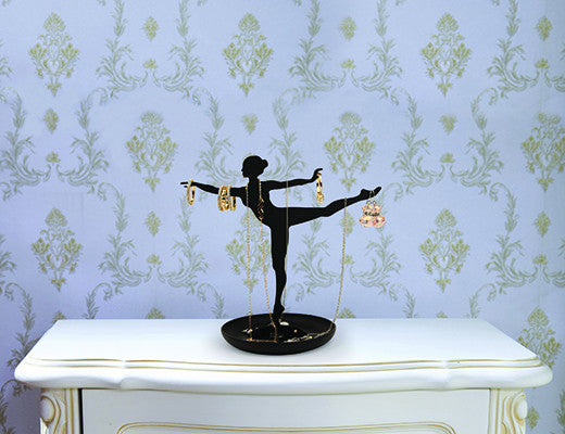 Elegant Ballerina Jewelry Holder - Swan Necklace & Ring Stand Organizer for Women | Perfect for Dresser, Vanity, and Gift Giving