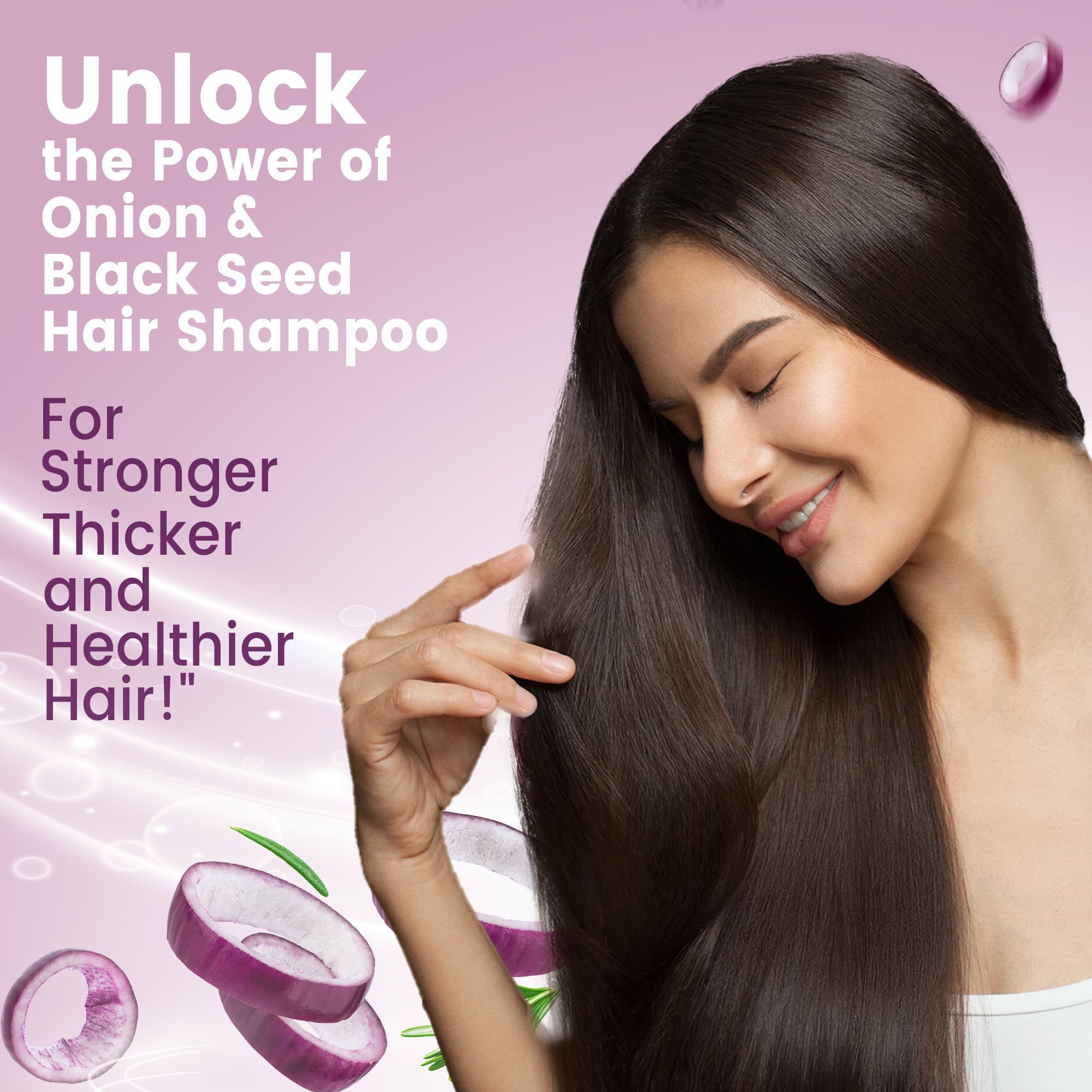 Sinjha Onion Shampoo for Hair Growth & Hair Fall Control - 100ml | Natural Hair Care Solution for Thicker, Stronger Hair | Perfect for Daily Use & Scalp Nourishment