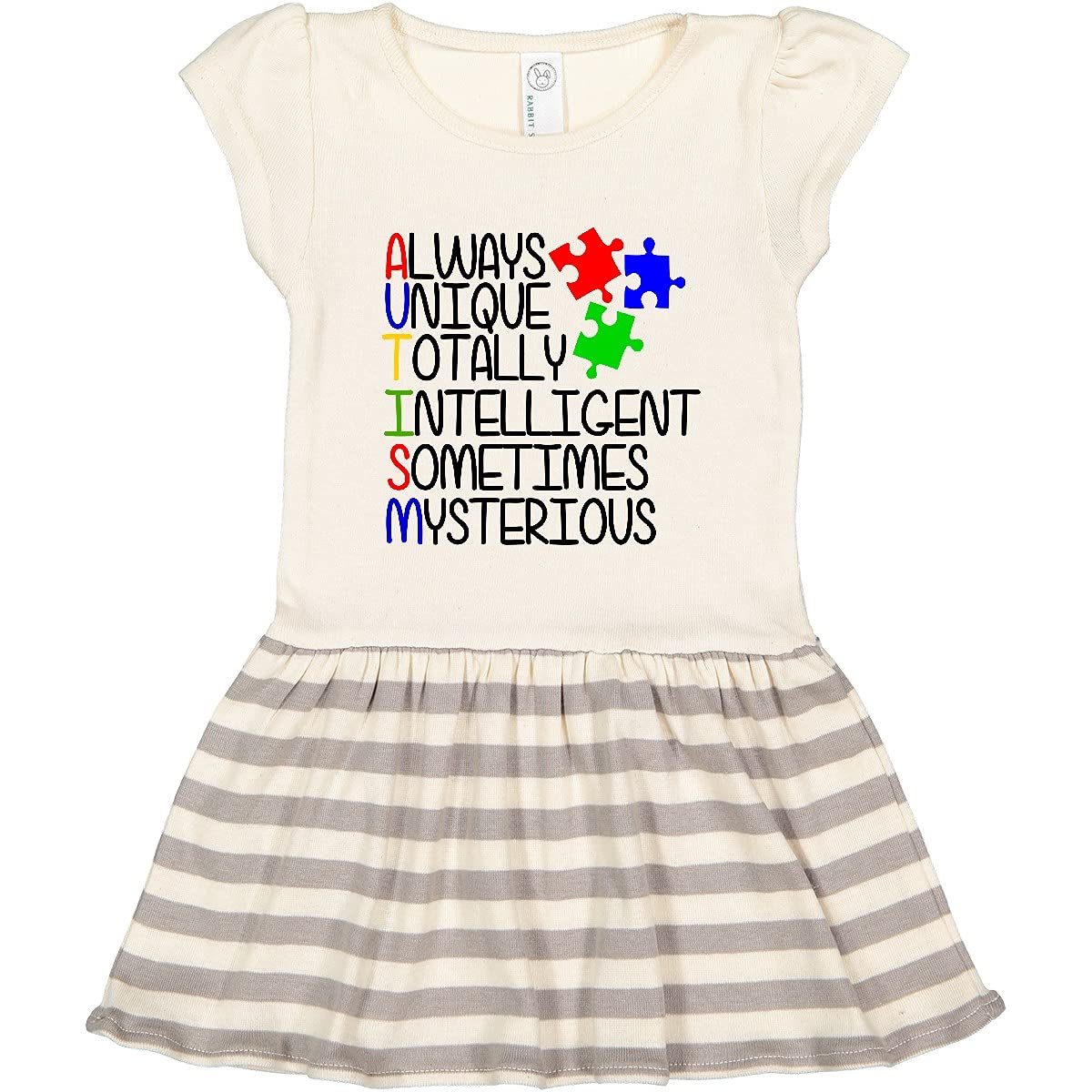 Inktastic Autism Awareness Acronym Toddler Dress - Cute & Comfortable Kids Clothes for Special Needs Awareness Day, School & Family Events