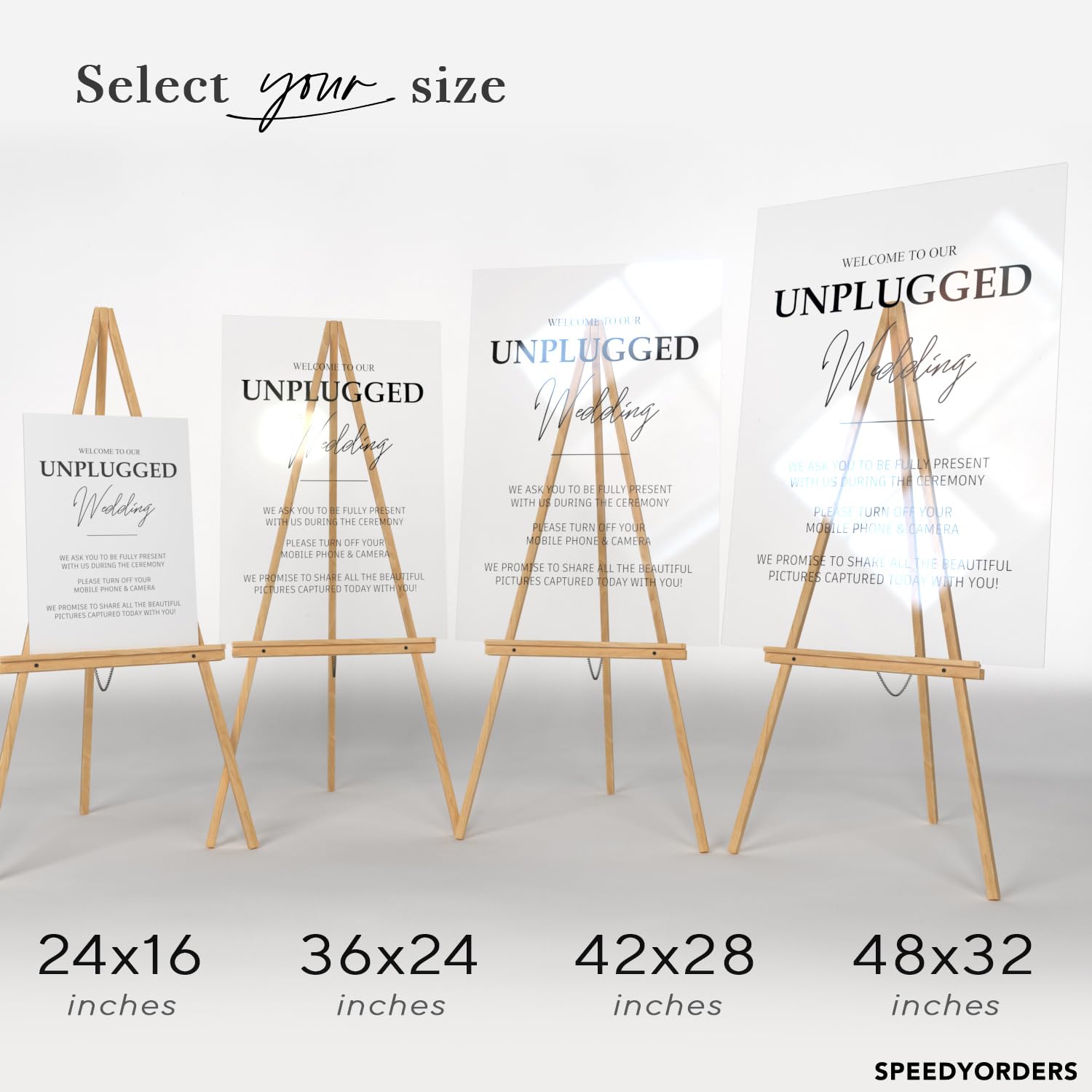 Unplugged Wedding Ceremony Sign - Elegant Welcome Sign for Distraction-Free Weddings - Rustic Wedding Decor for Unplugged Ceremonies - Perfect for Outdoor, Beach & Church Weddings