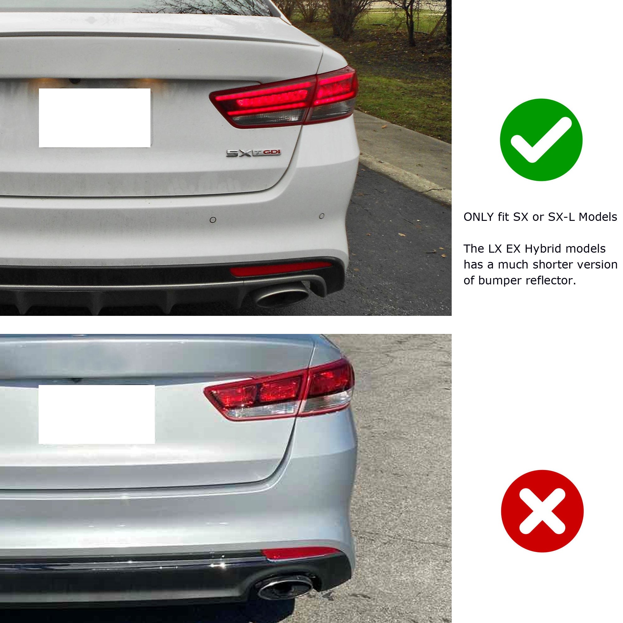 Full LED Bumper Reflector Brake & Sequential Turn Signal Lights for 2016-2018 Kia Optima SX - Upgrade Your Car's Safety & Style for Night Driving & Custom Look