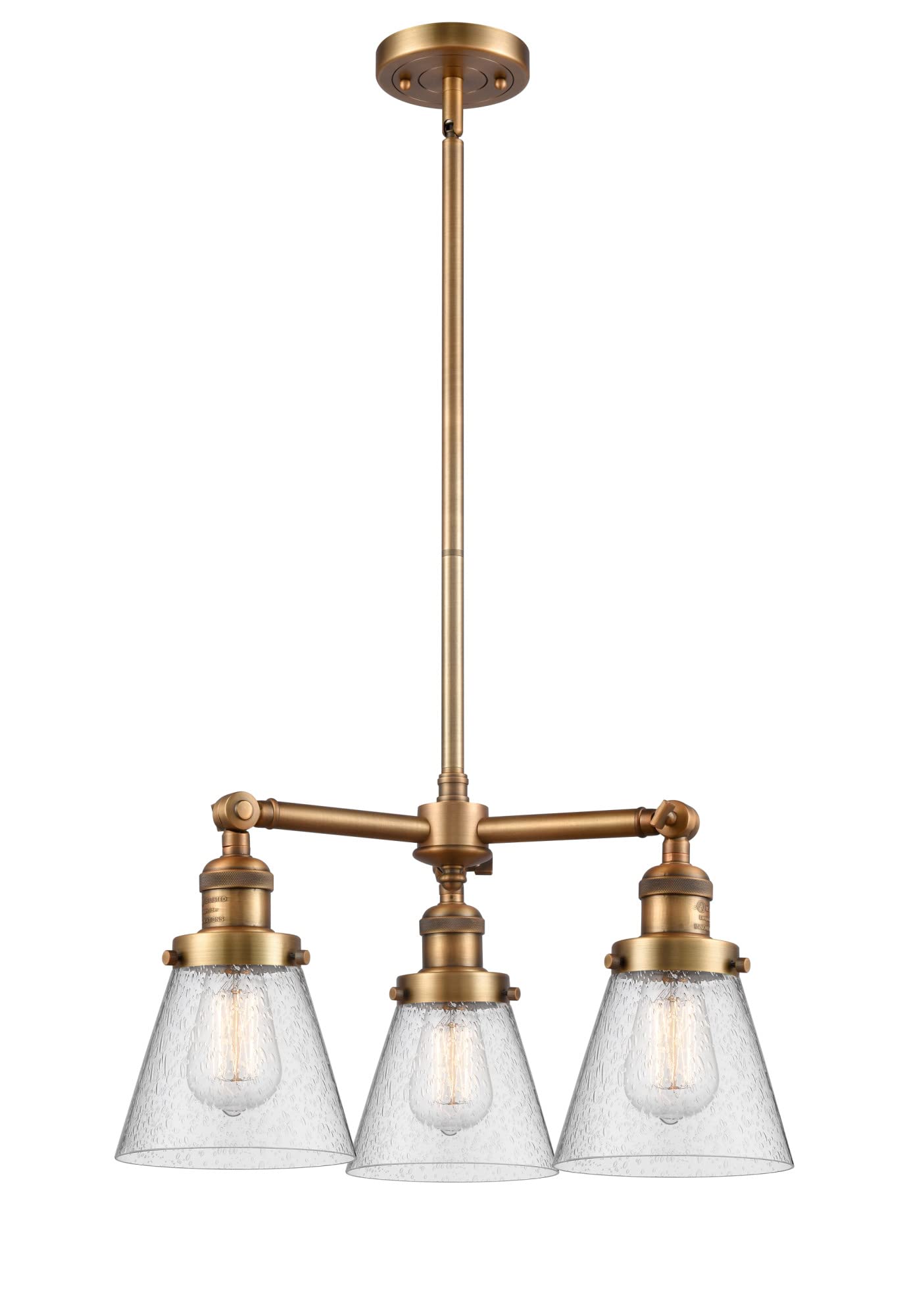 Innovations 207-PC-G64 3-Light Modern Chandelier in Polished Chrome - Perfect for Dining Room, Bedroom or Living Room Lighting