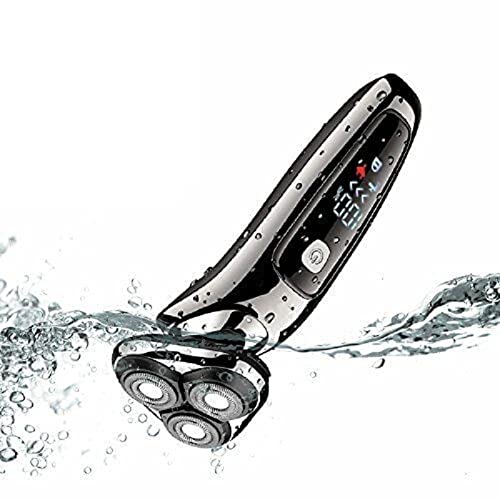 Professional Electric Head Shaver for Bald Men - Wet/Dry Rechargeable Rotary Razor with Digital Display | Men's Facial Hair Trimmer & Beard Shaver | Perfect for Home, Travel & Gym Use