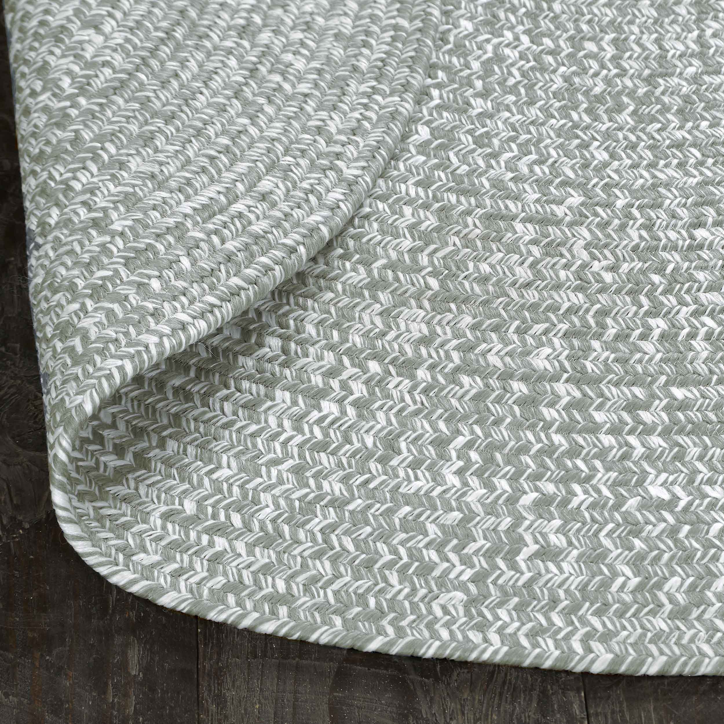 Reversible Braided Area Rug - 2-Tone Indoor/Outdoor Rug for Living Room, Bedroom, Patio & Deck - Non-Slip Durable Floor Mat for Home Decor