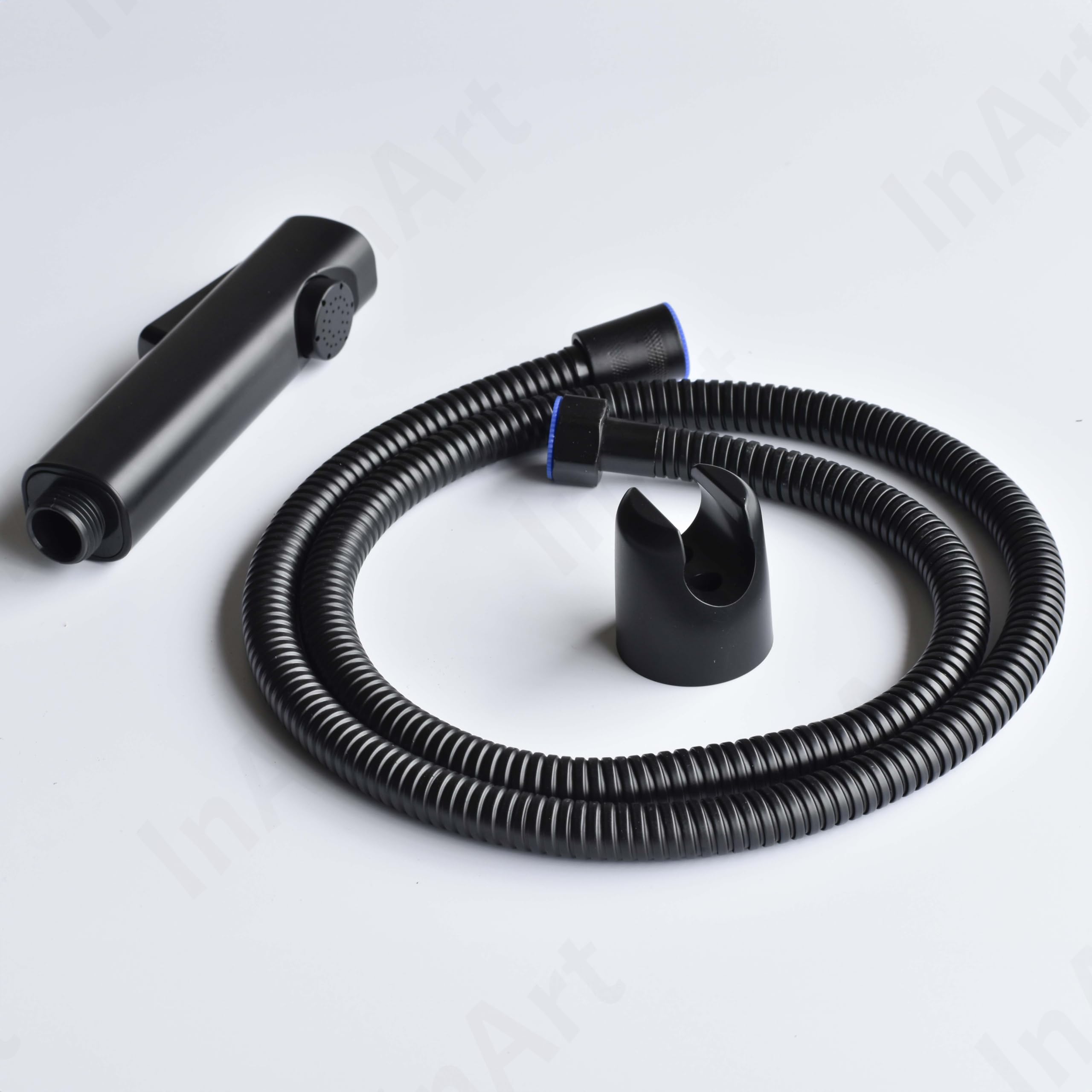 Premium Black Matte Wall-Mounted Bidet Sprayer for Western Toilets - High Pressure Bathroom Faucet Jet with 1.2M Hose & Installation Kit - Perfect for Toilet Cleaning, Baby Care, and Personal Hygiene