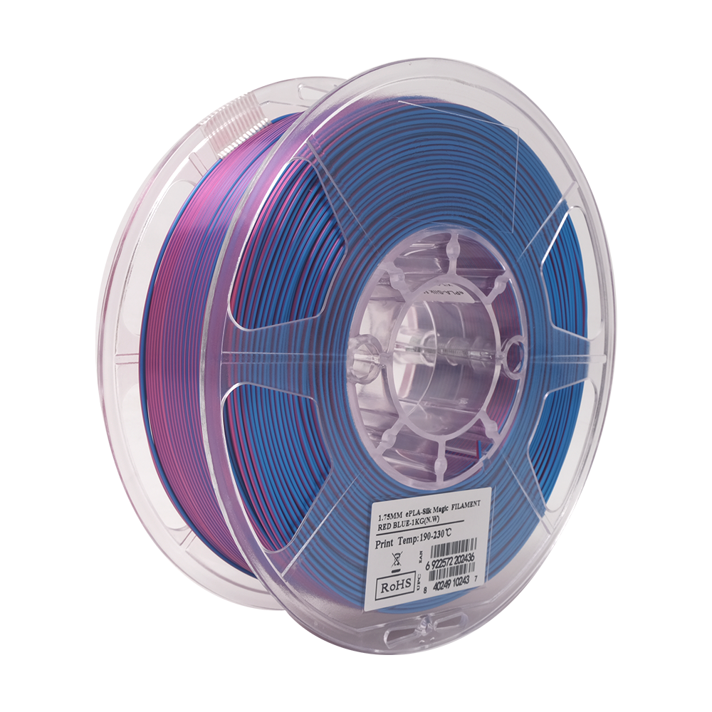 eSun eSilk Magic PLA Filament 1.75mm 1kg Spool - High Gloss Silk 3D Printer Filament for Smooth Prints - Perfect for Cosplay, Jewelry & Decorative Models