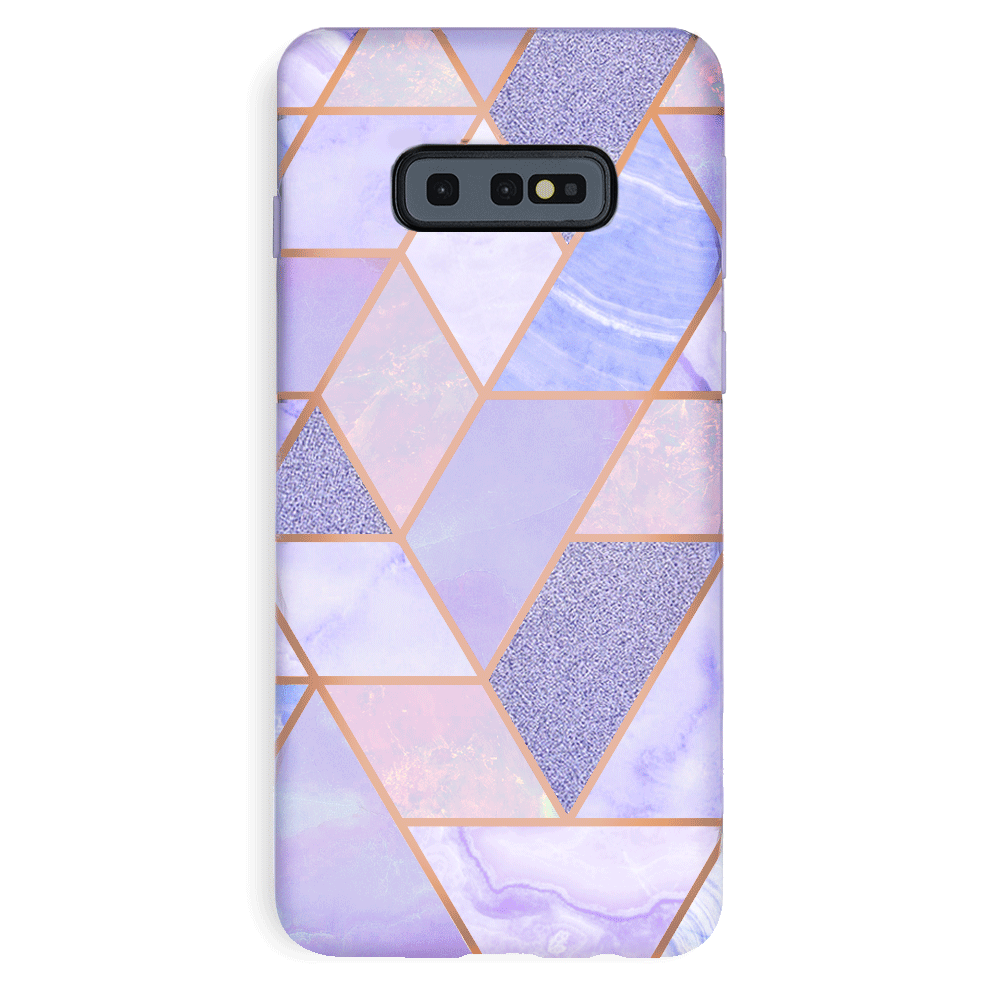 Geometric Marble Phone Case for Samsung Galaxy - Stylish Protective Cover with Unique Purple Design - Perfect for Everyday Use, Work, and Travel