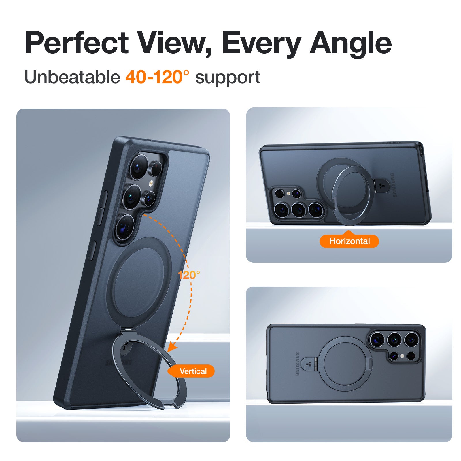 Ostand Q1 Samsung S25 Phone Stand Holder - Adjustable Angle, Durable & Portable for Desk, Office, Home, and Travel Use