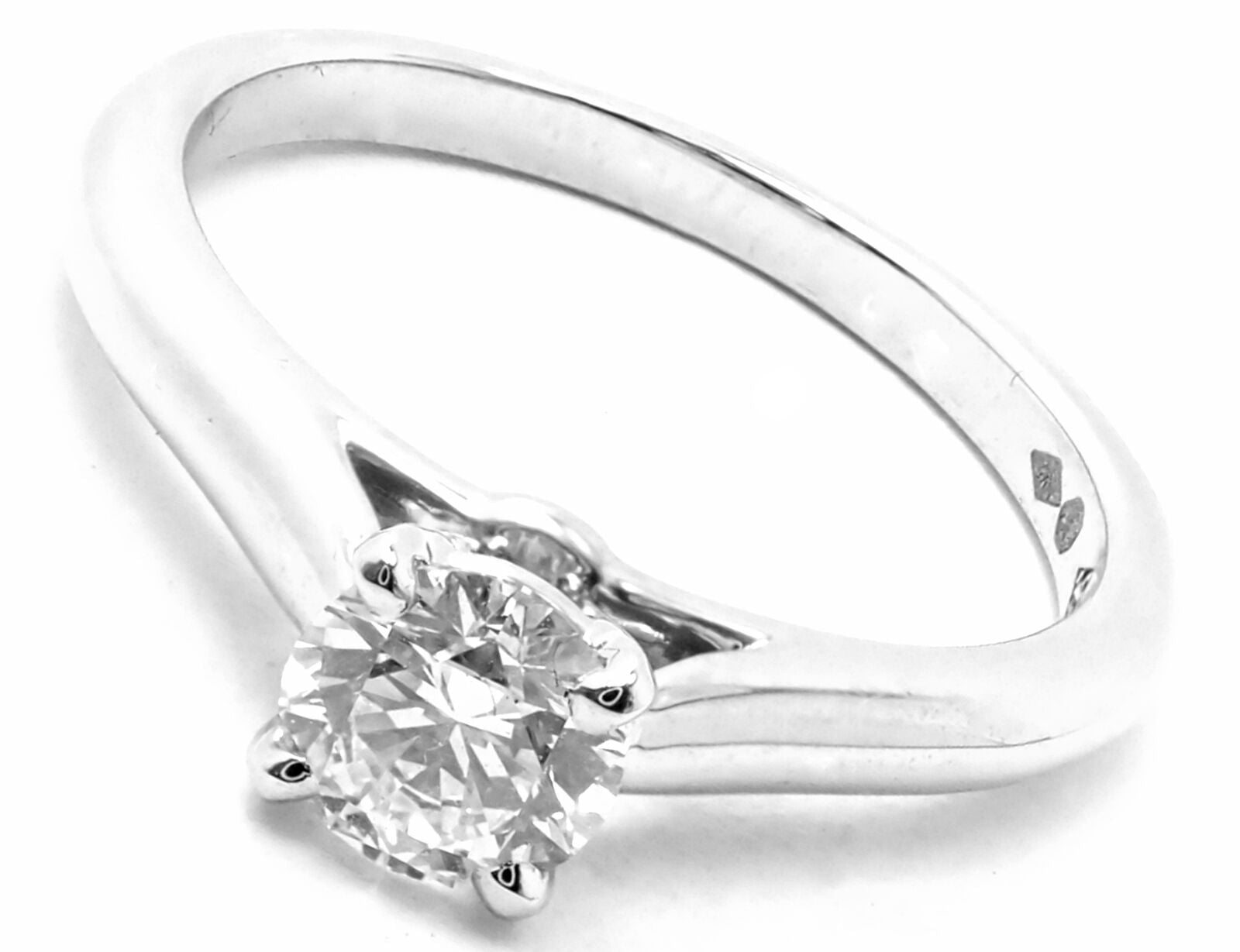 Authentic Cartier Platinum 0.40ct VVS1/G Diamond Solitaire Engagement Ring for Women - Luxury Wedding Proposal Jewelry Gift for Her