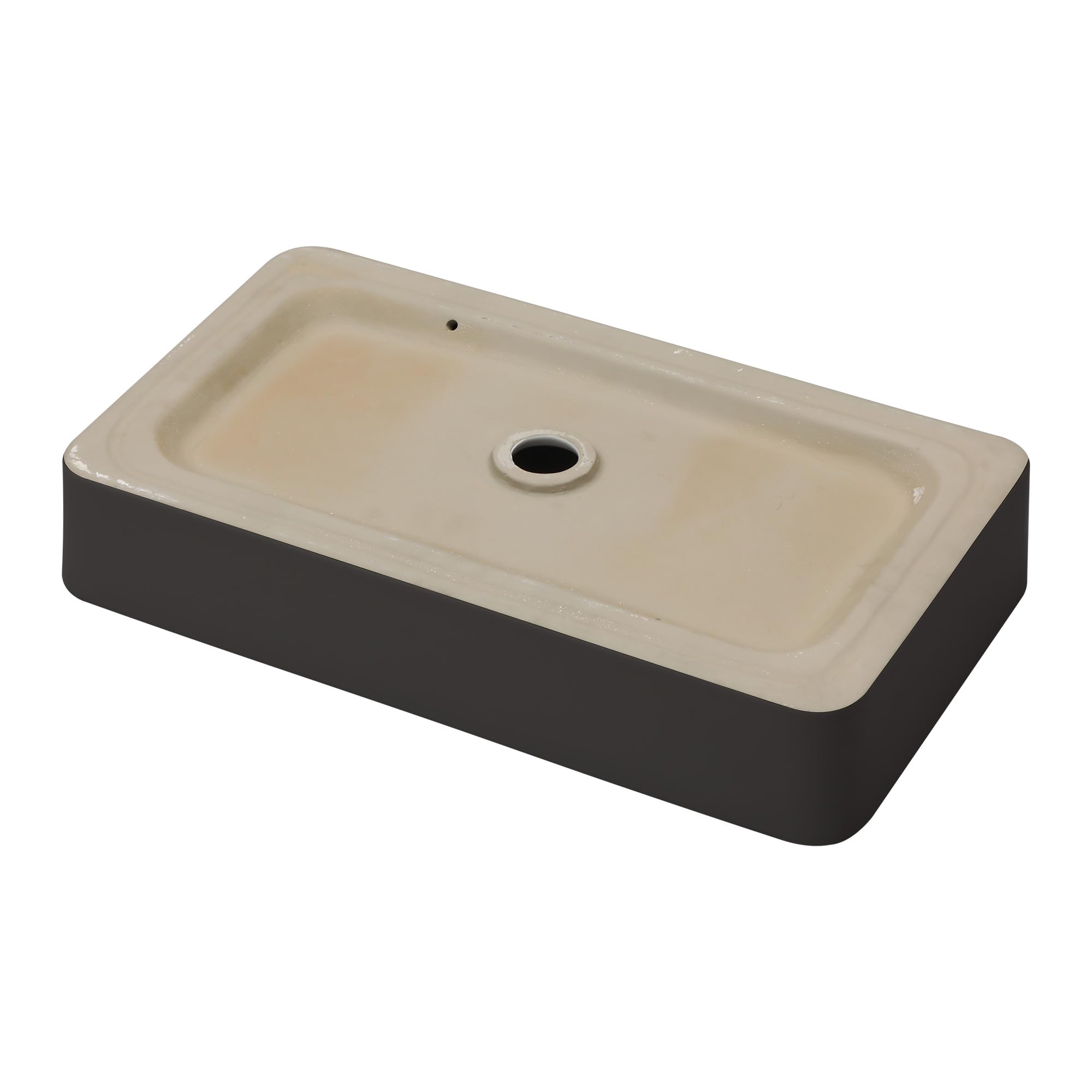 Modern Black Rectangular Vessel Sink 24x16