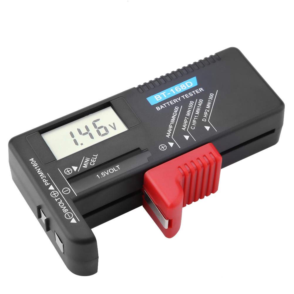 Universal Digital LCD Battery Tester for AA/AAA/C/D/9V/1.5V Button Cells - BT-168D Voltage Checker | Perfect for Home, Office & Electronics Maintenance