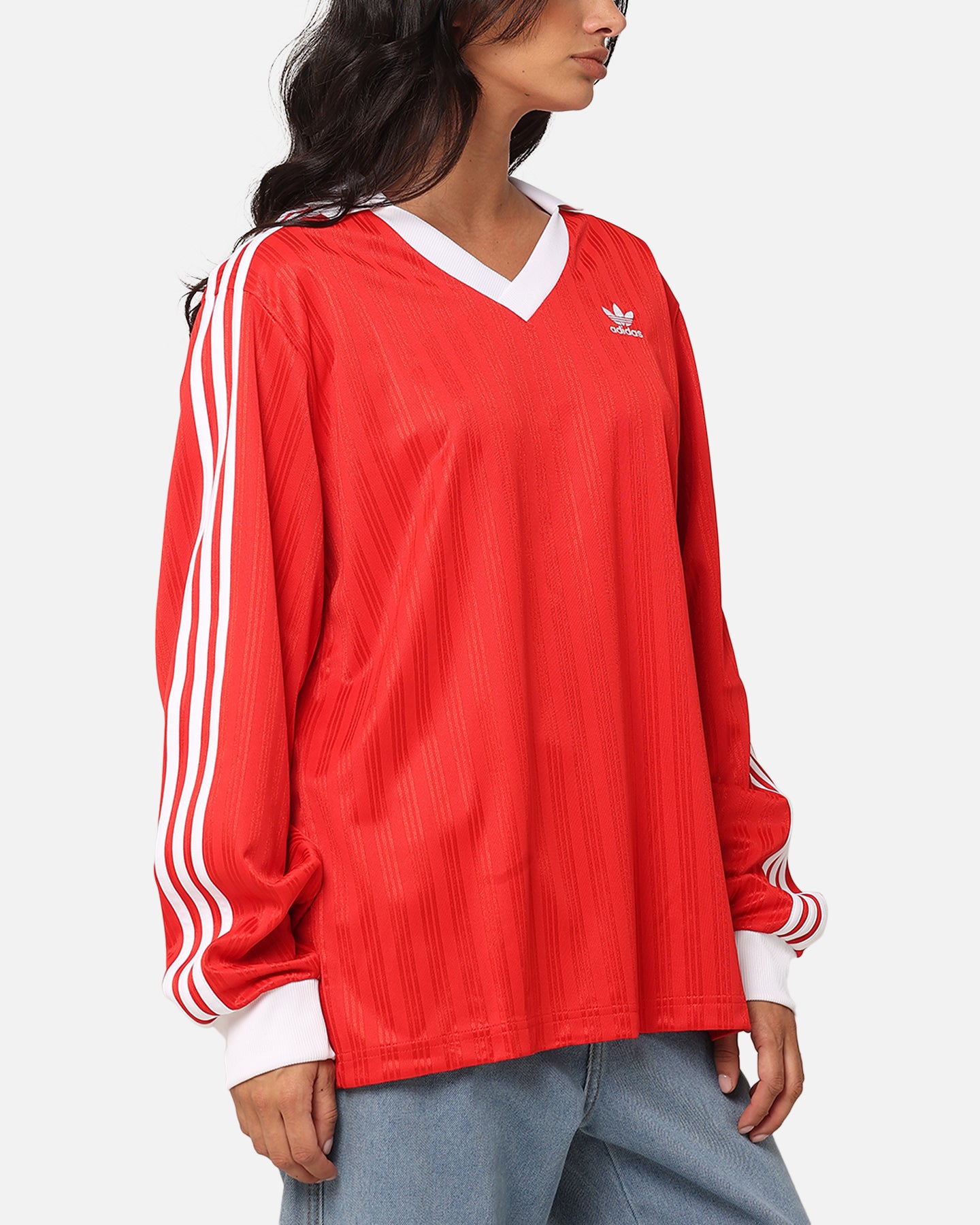 Adidas Piqué Long Sleeve Football Polo Shirt - Men's Training Jersey, Breathable & Moisture-Wicking - Better Scarlet Red - Perfect for Soccer Practice, Games & Casual Wear