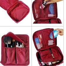 SONIQE Travel Cosmetic Bag for Women - Waterproof Makeup Organizer Pouch with Multiple Compartments, Portable Toiletry Case for Travel, Gym & Daily Use (Multi-Color)