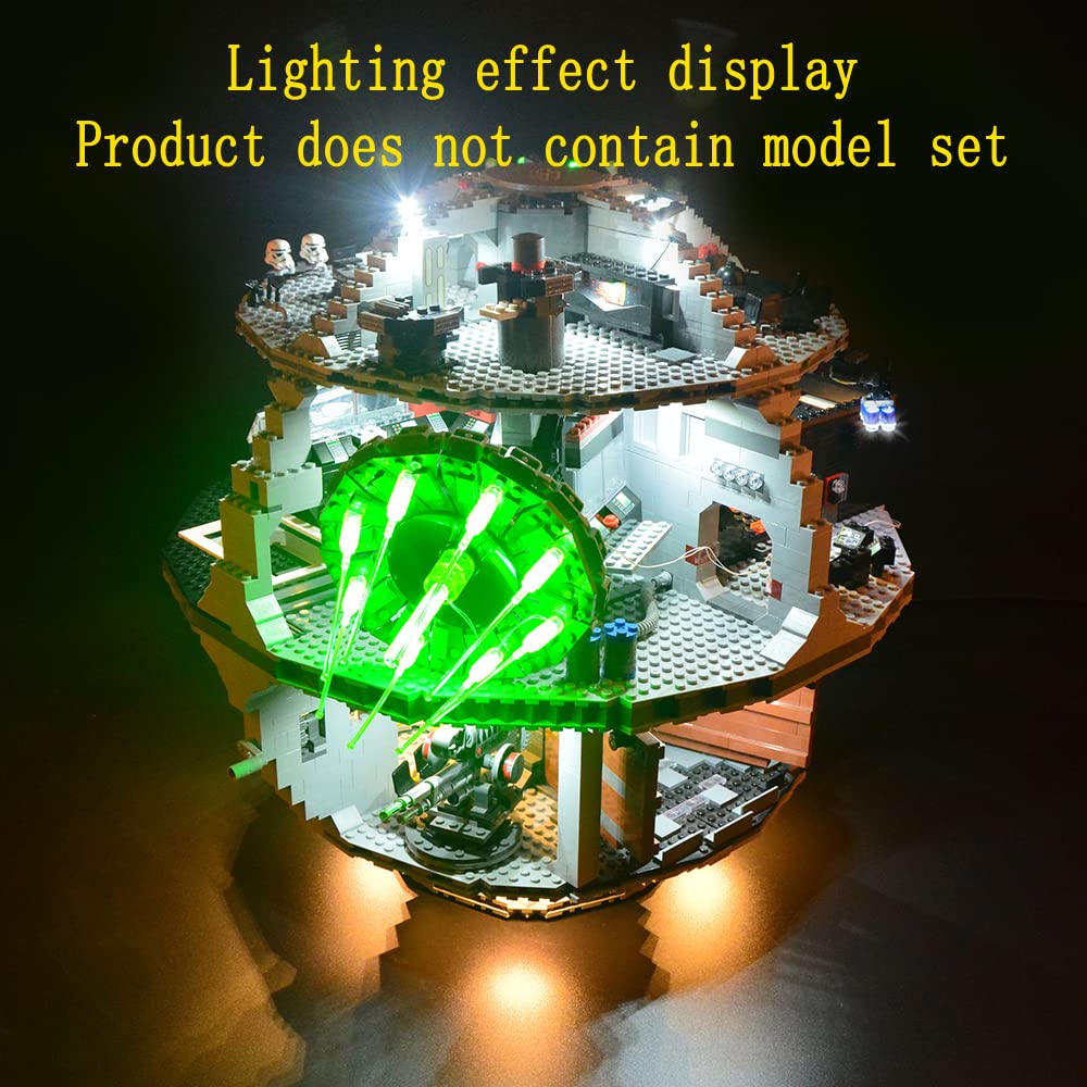 LED Light Kit for Lego Death Star 75159 & 10188 - Compatible Lighting Set for Star Wars Models (Not Included) - Perfect for Display & Nighttime Showcase