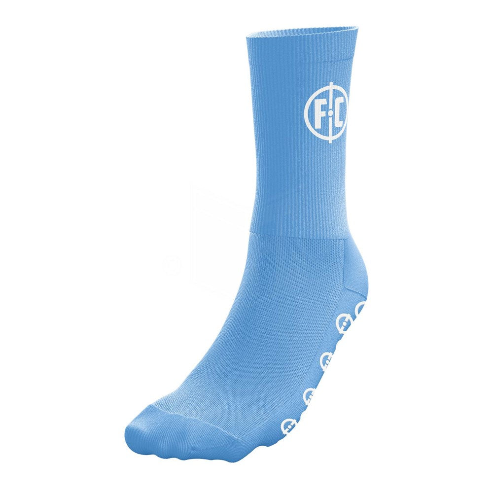 FC Glu Sock Sky - Non-Slip Diabetic Socks for Men & Women - Comfortable Cotton Ankle Socks for Daily Wear, Sports & Workout - Sky Blue Color