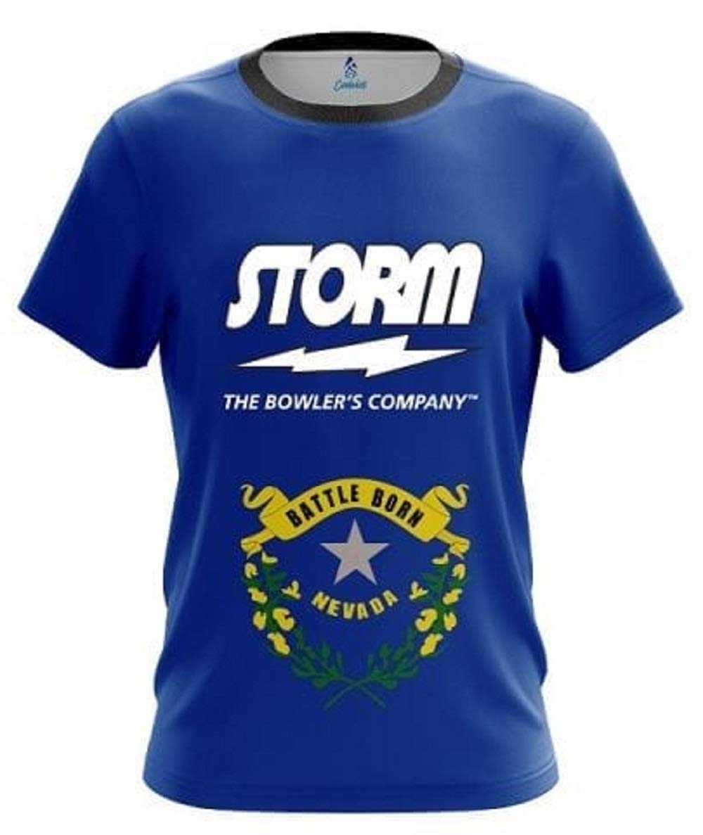 Storm Nevada Flag Bowling Jersey - Custom Team Uniform for Bowling Leagues & Tournaments - Perfect for Bowling Enthusiasts & Sports Fans